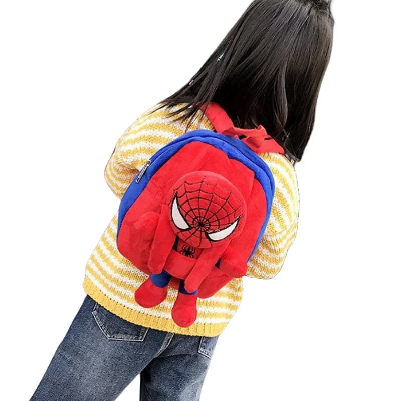 Zaino per Bambini della Serie Marvel Spiderman, Peluche Cartoon Anime alla Moda, Regalo per le Vacanze