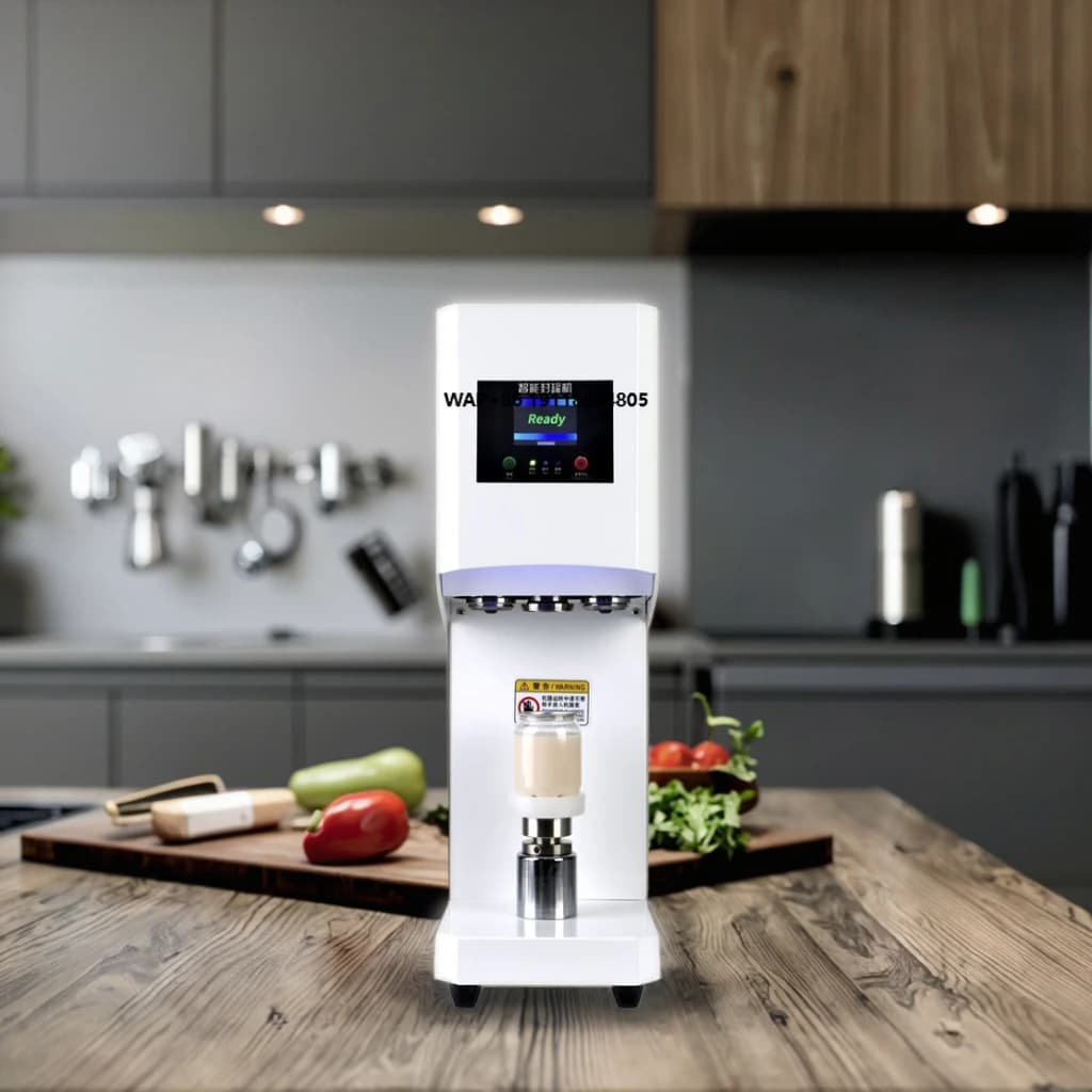 Macchina Automatica per Sigillatura Bicchieri Meihui, Sigillatrice per Bicchieri di Plastica per Bubble Tea e Latte, Macchina Sigillatrice per Confezionamento Lattine