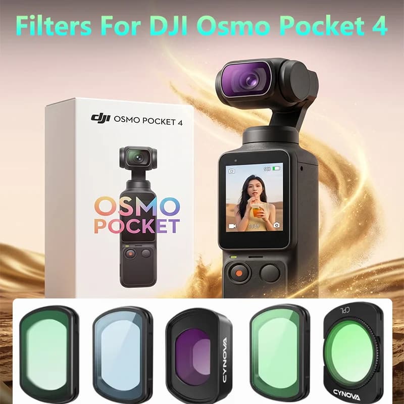 Lente Grandangolare per DJI Osmo Pocket 4, Filtri CPL Polarizzati, Protezione UV, Black Mist, Filtri Notturni 1/4 per Pocket 4, Accessori