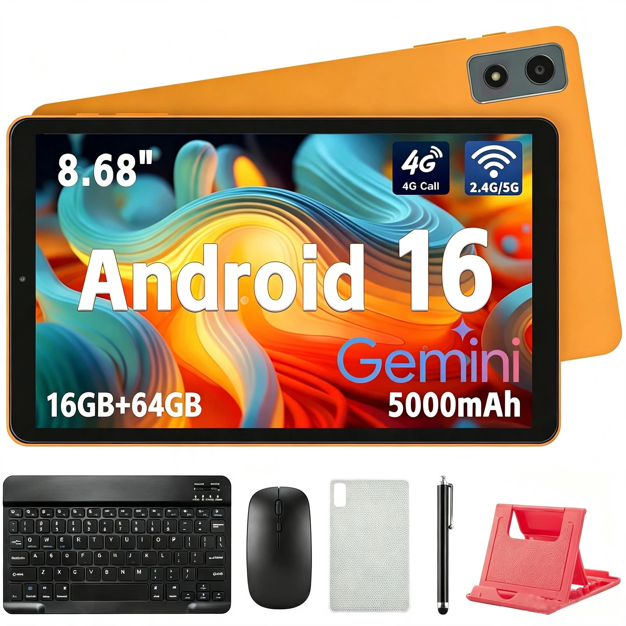 Tablet PC Android 16 Paitanry 8.68 Pollici 4G LTE T616 8 Core 8GB RAM 64GB ROM 5000mAh Dual WiFi 6 Face ID GPS Dual SIM 2026