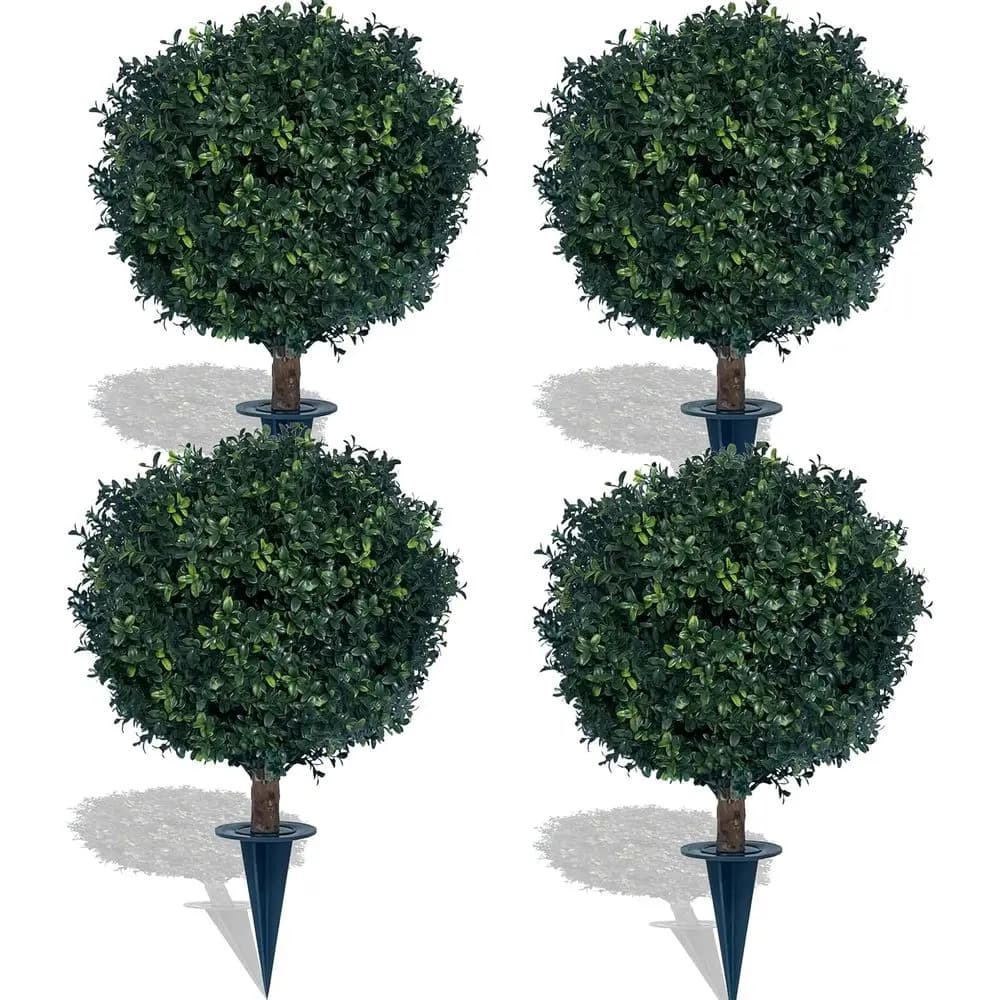 Set of 4 Artificial Bosso Shaft Trees UV Rare Resistant, Planting Facilities, Florist Suitable, Interior/External Decoration