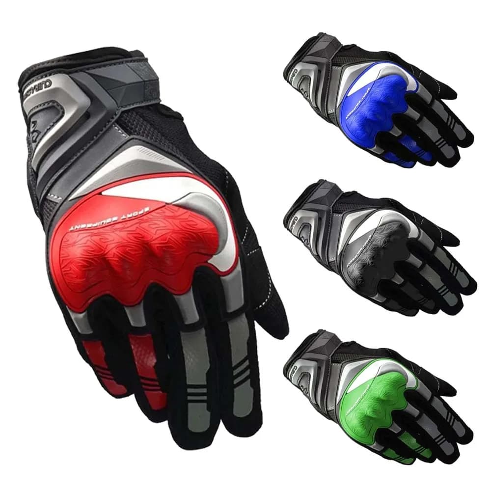 Guanti da moto Guanti da equitazione per moto fuoristrada riflettenti anticaduta da uomo Touch Screen Guanti da equitazione per tutte le stagioni con dita intere