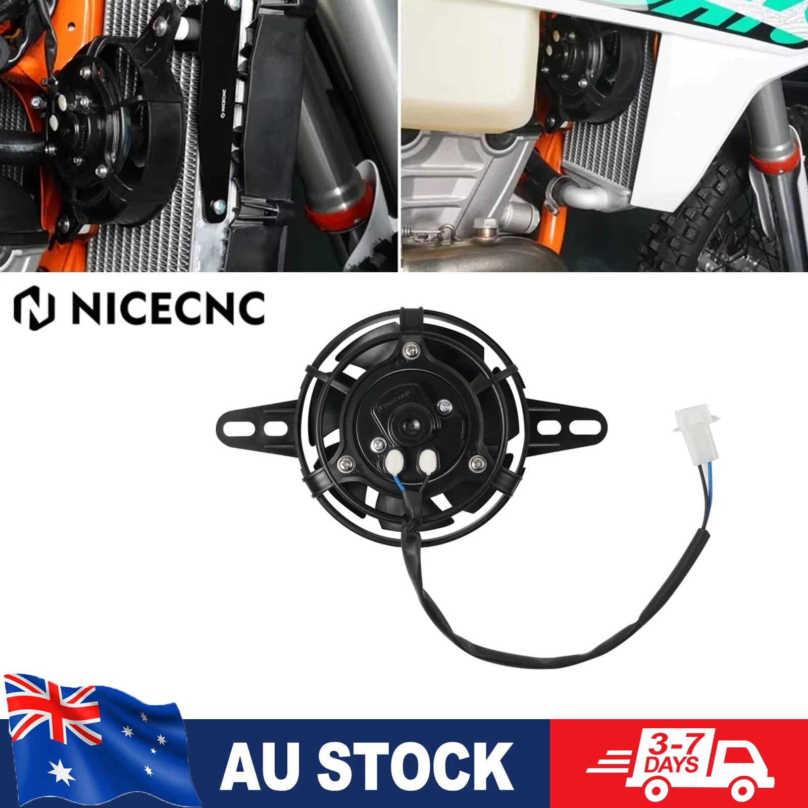 Per KTM 390 Duke 790 Duke 790 Adventure R 1290 Super Duke R GT 1290 Super Adventure R/S/T Ventola di raffreddamento termica per radiatore elettrico
