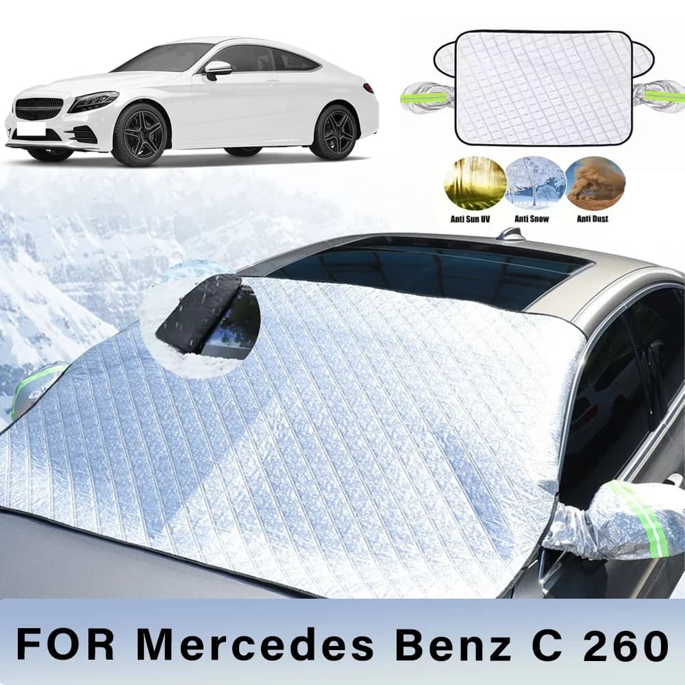 Addensato Auto Ora Parasole Parabrezza Copertura Con 5/9 Magneti Protezione UV Anti Neve Luce Solare Per Mercedes Benz C 260 W206