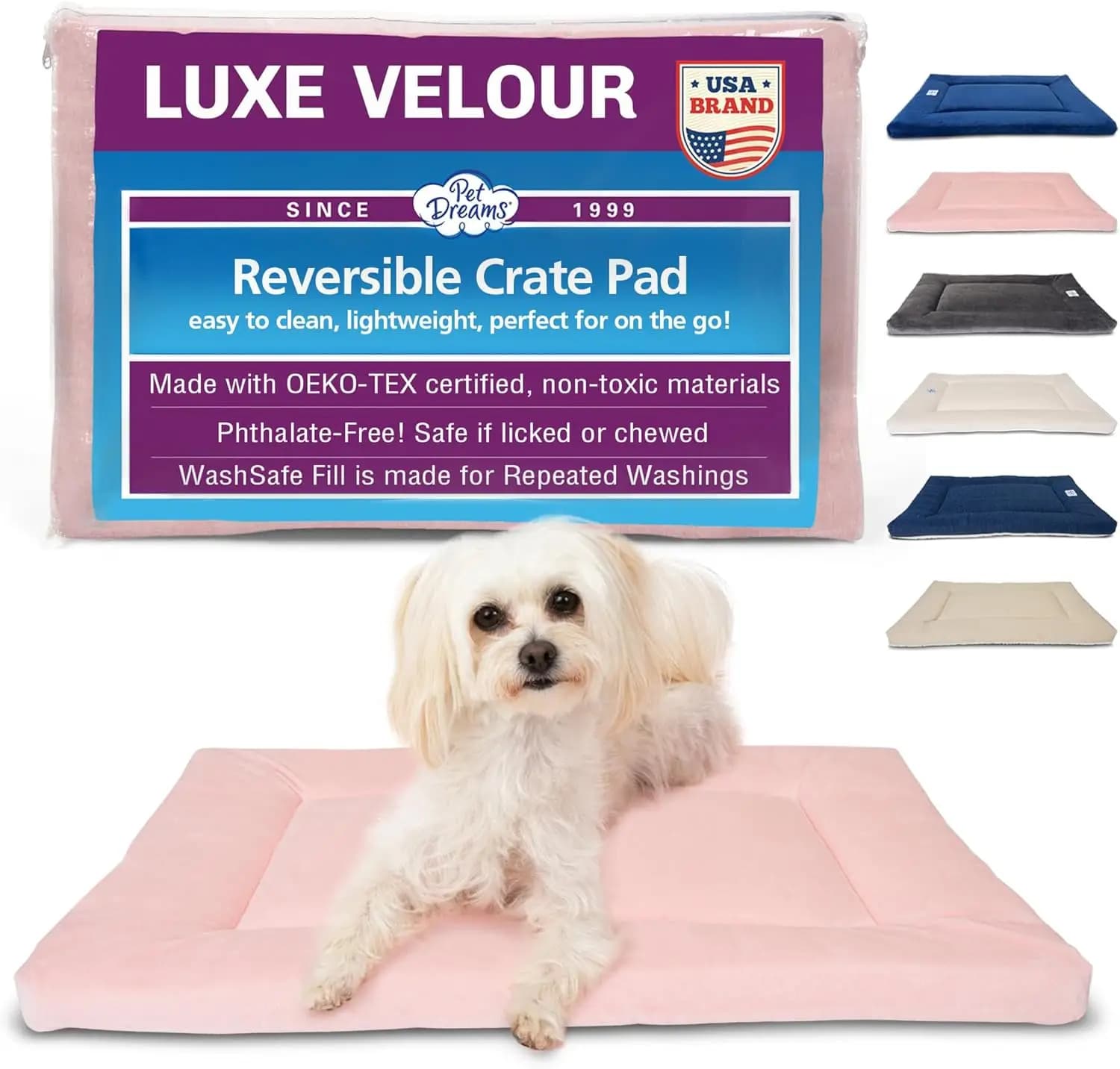 Tappetino Lavabile per Gabbie per Cani - Letto per Animali Domestici Non Tossico per Cuccette, Adatto a Gabbie da 18-48 Pollici, Reversibile e Portatile
