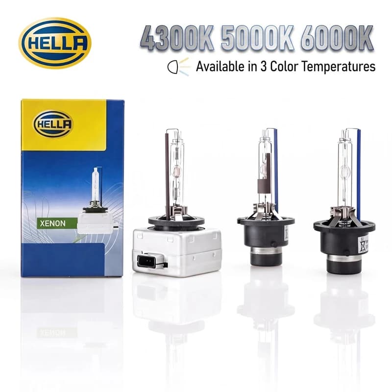 HELLA Xenon HID D1S D3S Standard Lamps Original Car Head Light 4300K 5000K 6000K Warm White Pair