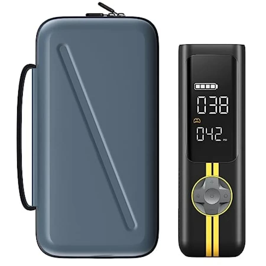 Gonfiatore per pneumatici X8 APEX EV con custodia protettiva X8 APEX EVA per uso di emergenza del veicolo Design leggero e durevole nero