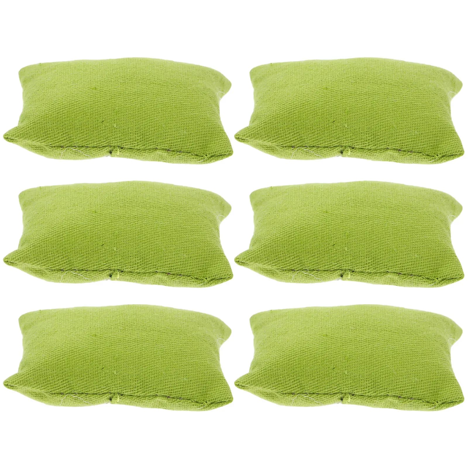 6Pcs Mini Sofa Pillows Fabric Cushions 112 Scale Soft Comfortable Tiny Pillows for Miniature Dollhouse Accessories Decor