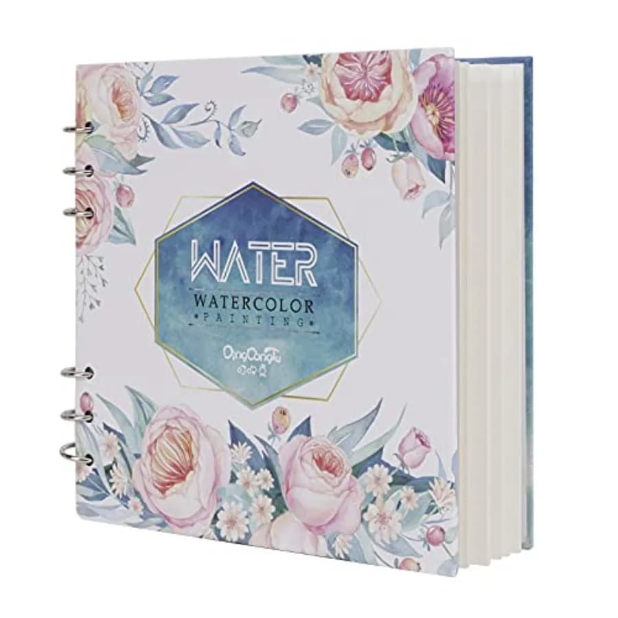 Watercolor Sketchbook - Watercolor Paper Sketch Book Cold Press 7.7 x 7.7 in, 20 Sheets, 140lb 300gsm Heavyweight Paper Loose-L