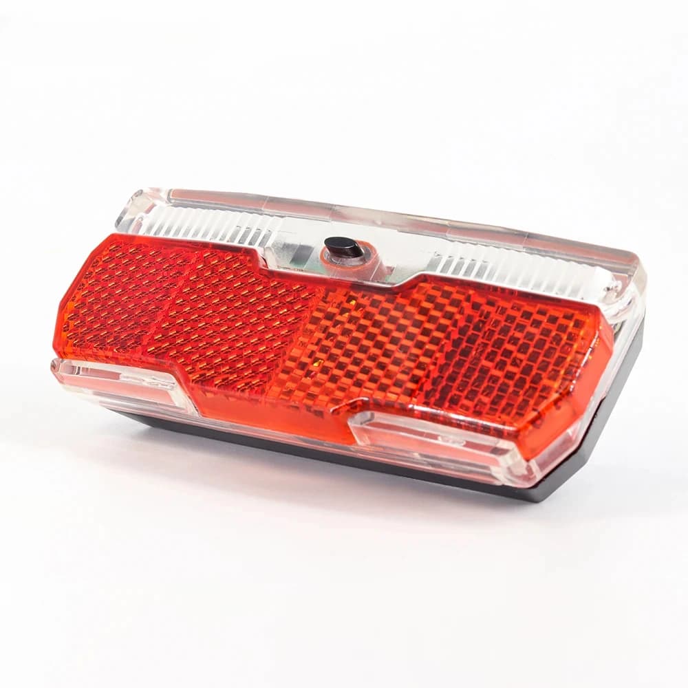 Fanale posteriore per bici da utilizzare 2 batterie AAA per lampada portapacchi posteriore da ciclismo con luce riflettente per bici Luce posteriore per bicicletta