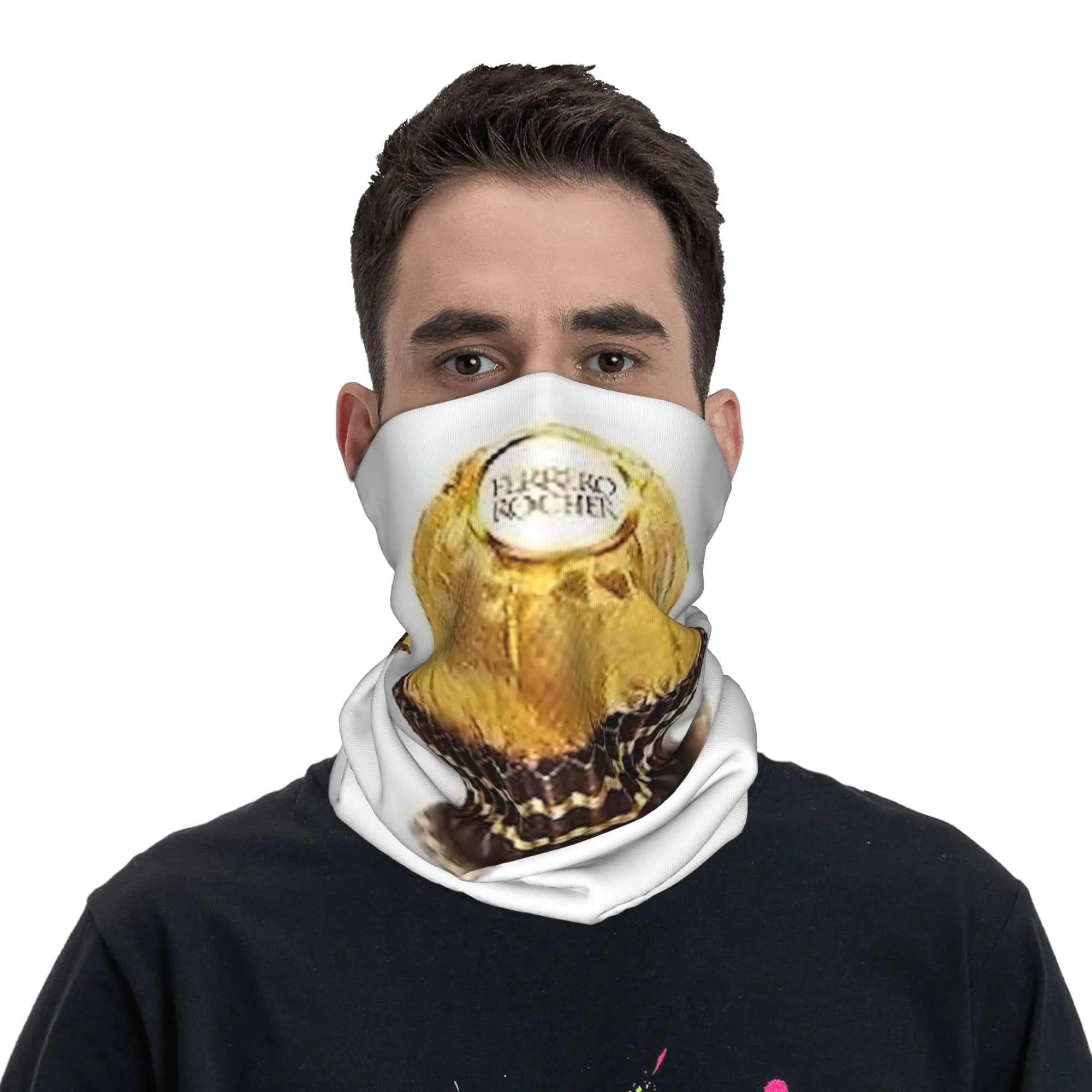 Bandana Ferrero Rocher, copricollo, sciarpa stampata, maschera per il viso, per escursionismo, pesca, per uomo, donna, adulto, traspirante