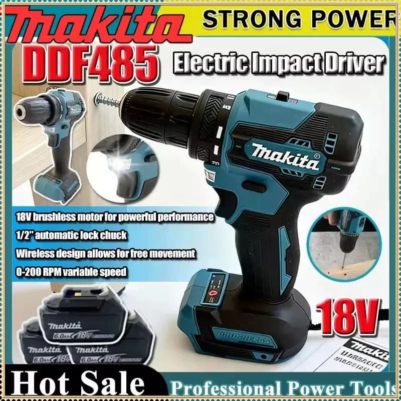 Makita DDF485 10MM LXT Utensile Compatto Senza Fili Multifunzione, Avvitatore a Impatto Brushless Ricaricabile