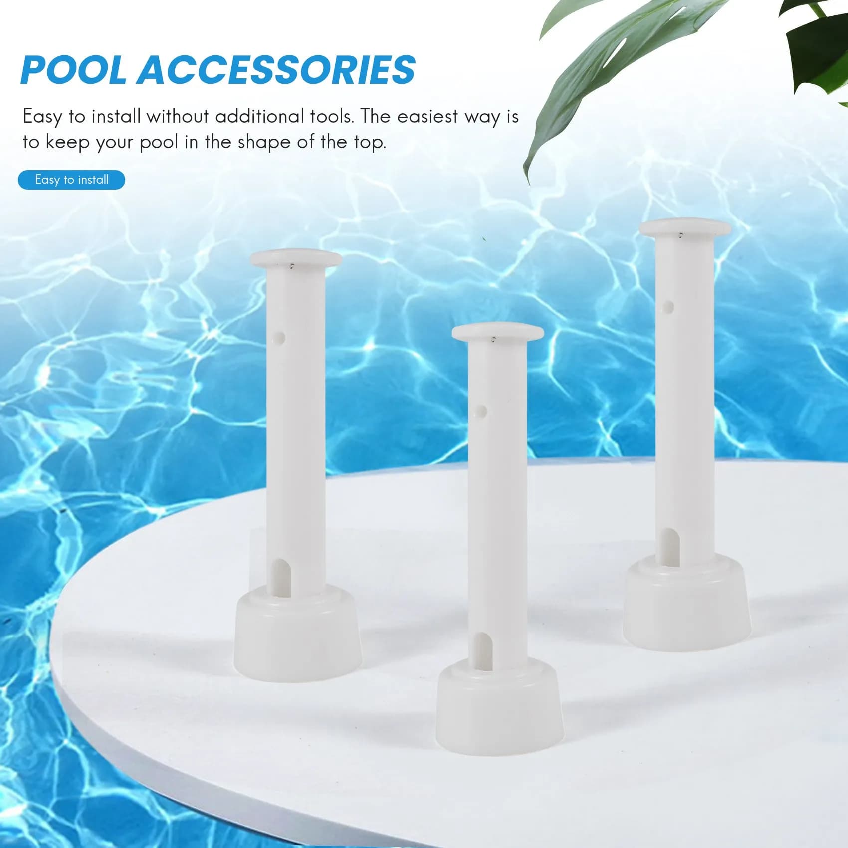 T34C 20Pcs ABS Pool Joint Pins, 6cm/2.36in Cap Set Seals for Swimming Pool Replacement Parts 28270-28273
