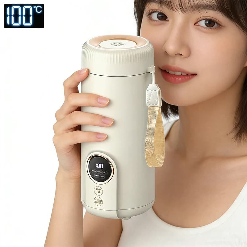 45 ℃ 55 ℃ 100 ℃ Bollitore Elettrico da Ufficio con Spina UK/EU, Tazza Riscaldante per Acqua e Latte, Anti-perdita, 550ML, Mini Bollitore 220V