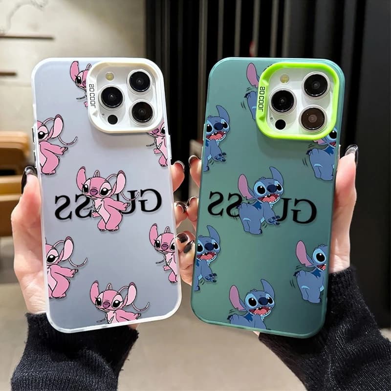 Cover per Telefono con Personaggi Cartoon Stitch e Angel per Infinix Hot Note Zero 70 60i 60 50 40 30 30i 20 20s Smart 10 Edge Pro Plus 4G 5G