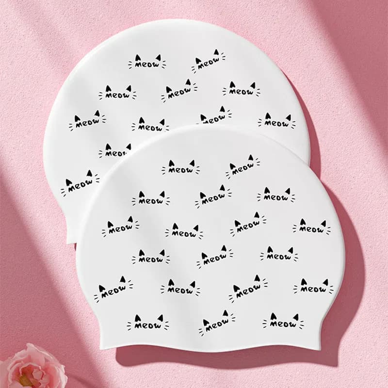 Women's Silicone Swim Head, Fashionable Waterproof Large Swimming Head