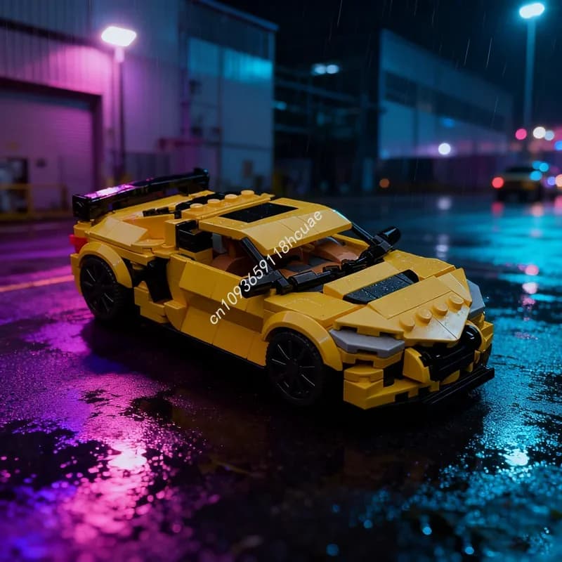 432pcs MOC Chevroleteed Corvette City Champions Supercar Modello Building Blocks Assemblare Giocattoli Idea Educazione Regalo Di Natale Mattoni