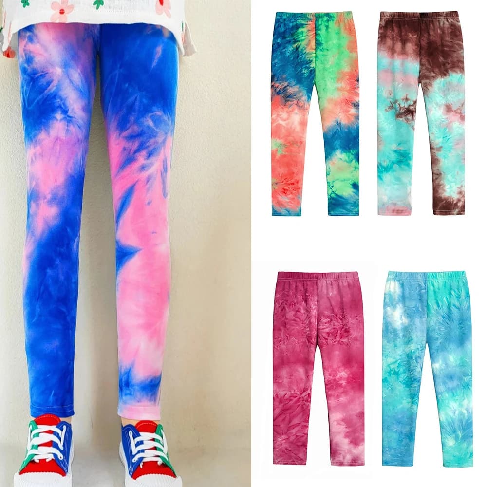 Pantaloni per bambini pantaloni Casual colorati irregolari per ragazze primavera ed estate Leggings elastici Slim Fit pantaloni per bambina