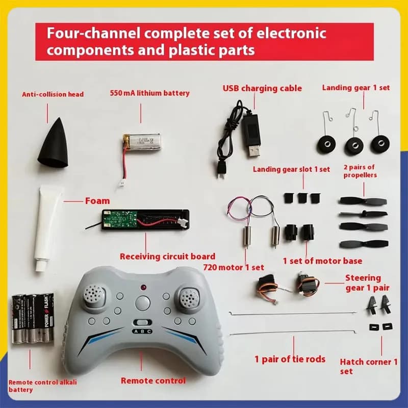 F22 Telecomando Fighter Serie universale Accessori Fx922 Fx930 Fx935 Ala fissa Modello di aereo a quattro canali Accessori fai da te