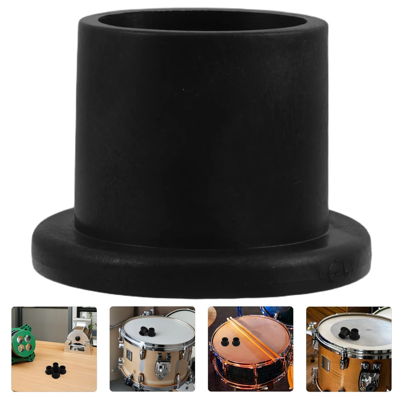 4 Pezzi Coperture in Gomma Antiscivolo per Pedali Batteria Elettronica, Accessori per Riduzione del Rumore, Copertura per Pedali