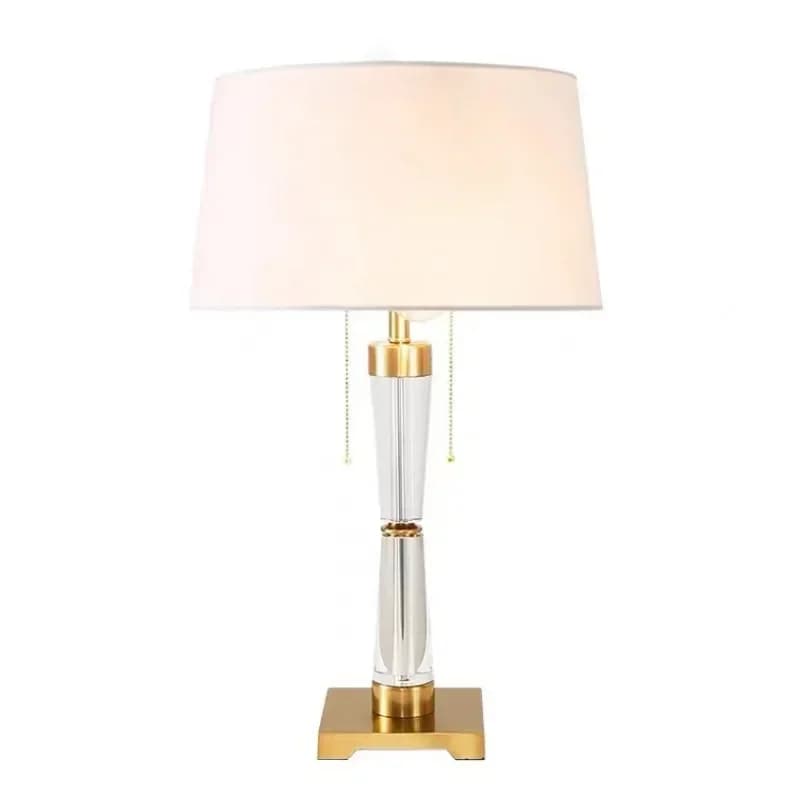 Lampada da scrivania semplice americana di lusso leggera Camera da letto comodino in cristallo Hotel moderno Clubhouse Soggiorno Esposizione