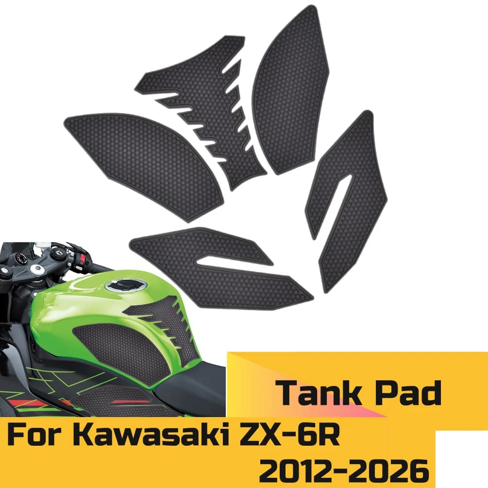 ZX6R Fuel Tank Stickers Gas Knee Grip Protector Pad ZX 6R Traction Decals For Kawasaki ZX-6R 2012-2026 Motorcycle Accessories