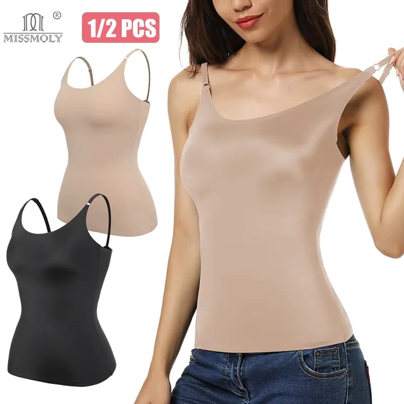 Donne Sexy Shapewear Top Controllo della Pancia Liscio Shaper Del Corpo Canotta Canotta Dimagrante Pancia Maglia di Compressione 2 PZ 2025 Estate