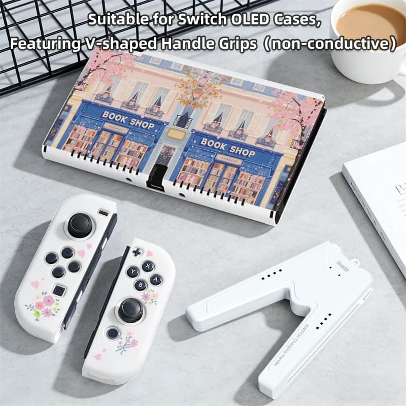 Protective case for Switch, with Joy-Con grips, compatible with Switch NS/OLED, game console accessory case.