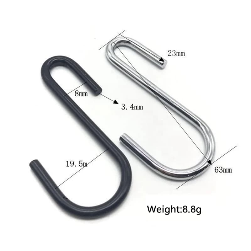 10 pieces S-shaped hooks kitchen bathroom stainless steel multifunctional clothes hangers bag towels plants coat hangers