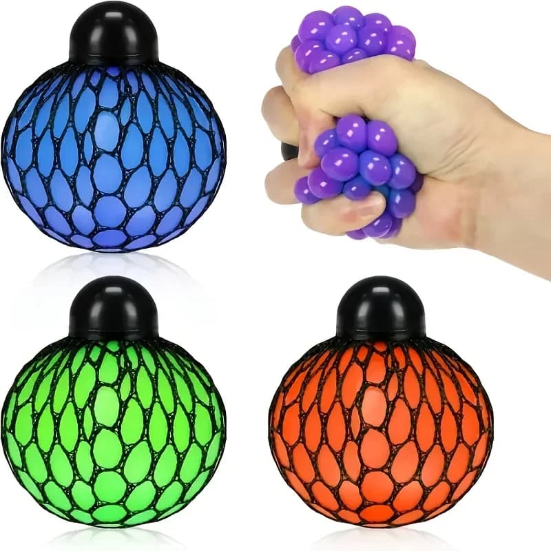 Palla Antistress a Forma di Uva, Giocattolo Morbido per Allenamento Manuale per Bambini e Adulti, Riempitivo per Sacchetti Regalo, Premio per Aula, Gadget per Feste