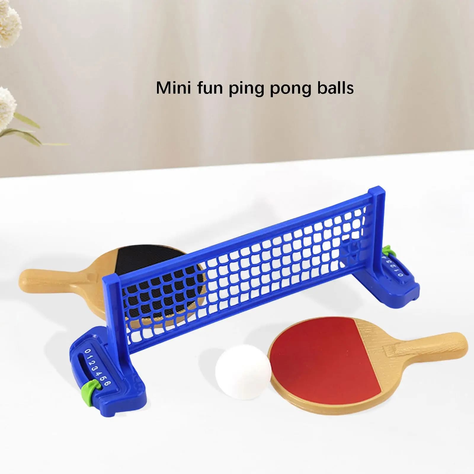 Mini Gioco di Ping Pong da Tavolo, Gioco con Palline per Famiglia, Giocattoli Sportivi per Bambini e Adulti