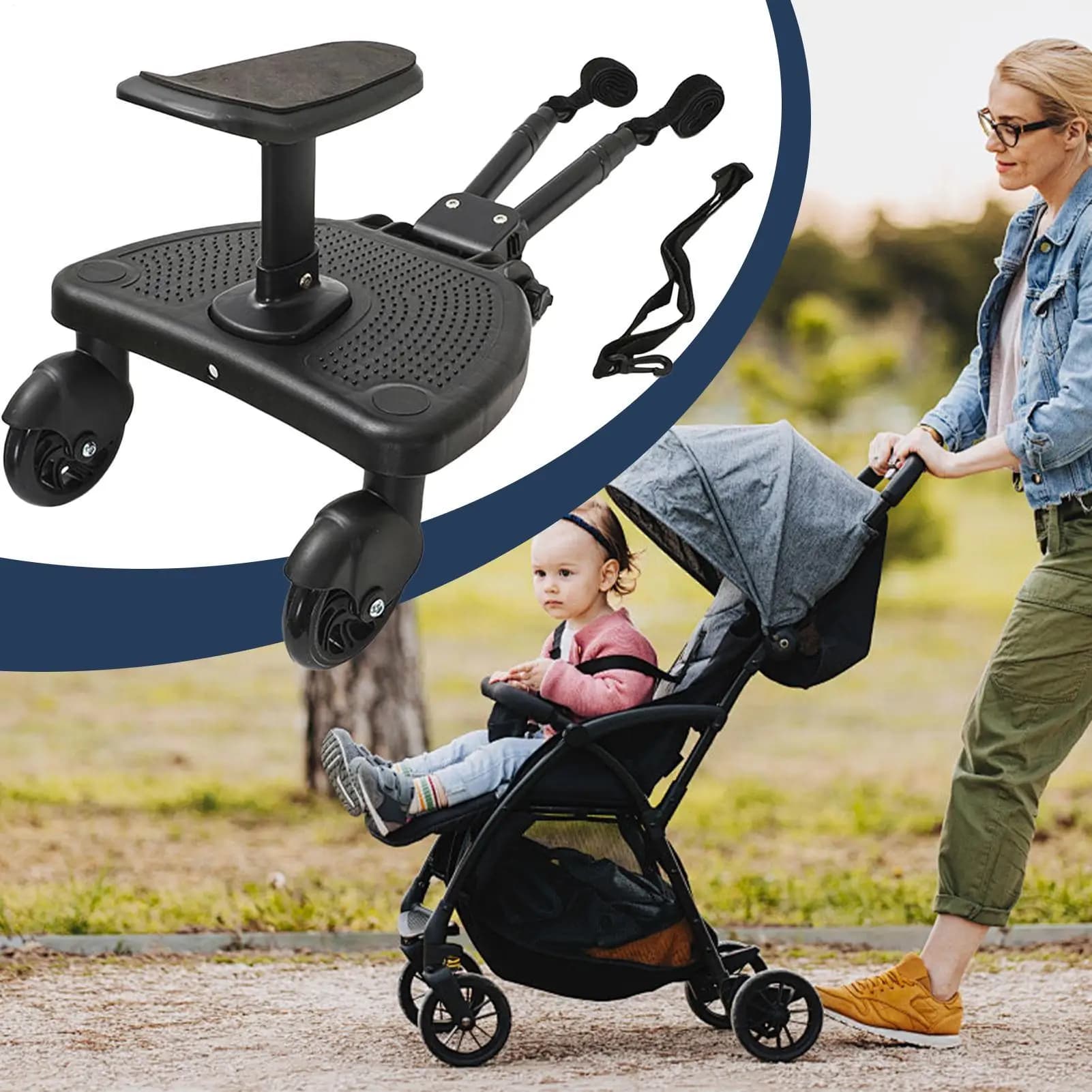 Pedana Regolabile per Passeggino, Accessorio per Bambini e Bambine, Ideale per Passeggiate e Shopping all'Aperto