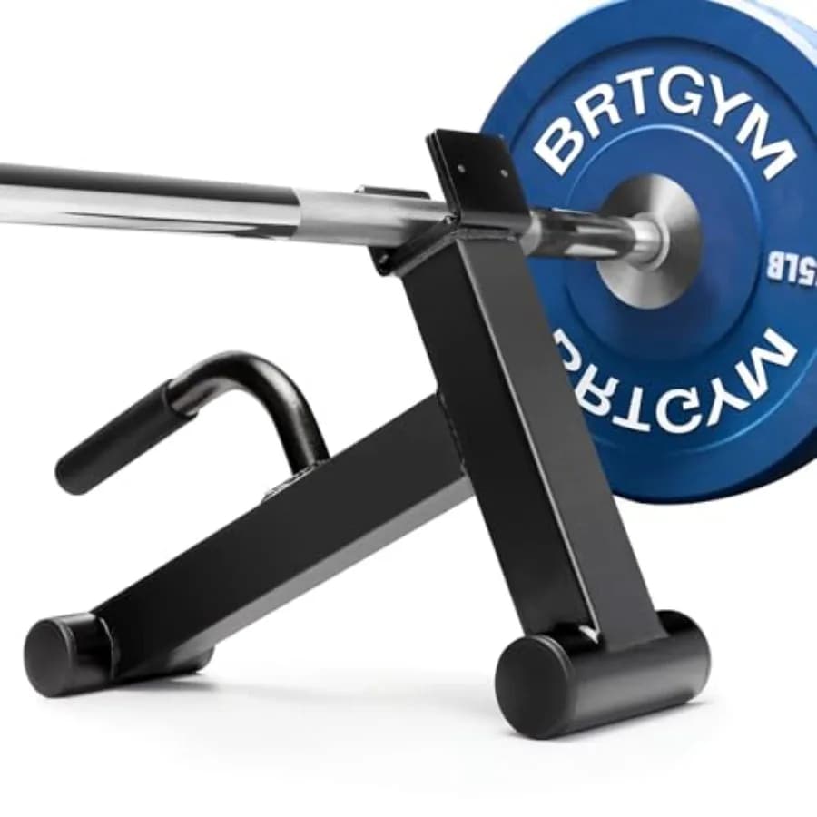Supporto per Bilanciere Deadlift in Acciaio al Carbonio, Facile per Caricare e Scaricare Piastre da 600 libbre per Esercizi di Deadlift e Allenamento con Pesi