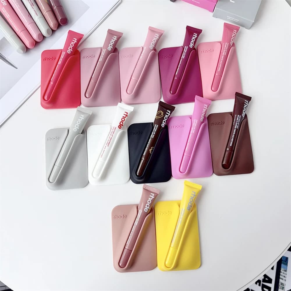 Rhode New Style Lip Gloss Ribbon Color Magnetic Snap-on Lipstick Stand Holder Makeup Limited Edition Long Lasting Lip Glosses