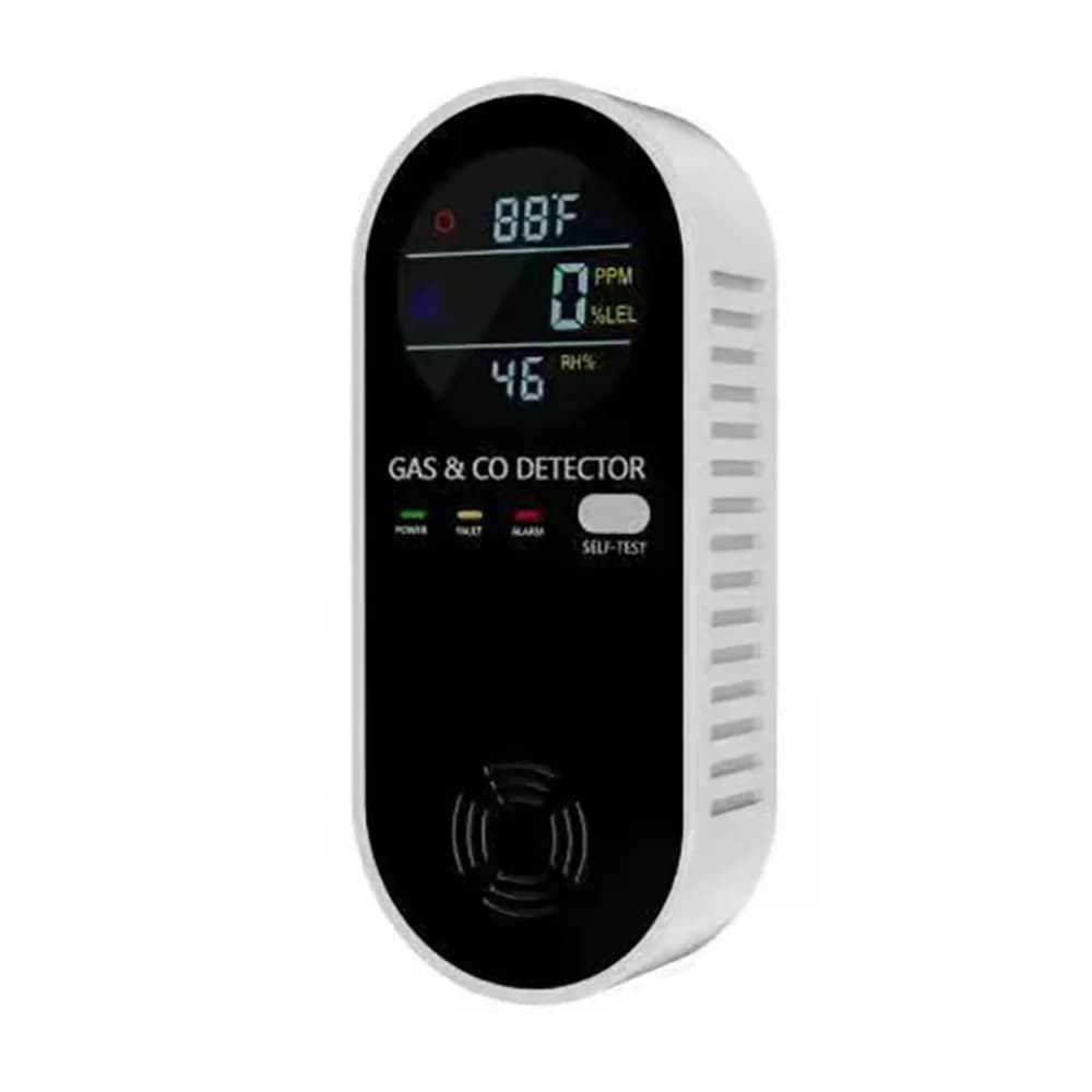 4 in 1 LED Display Gas Detector Safety Alarm Plug In Carbon Monoxide Detector Multi-functional Indoor Air Monitor Kitchen