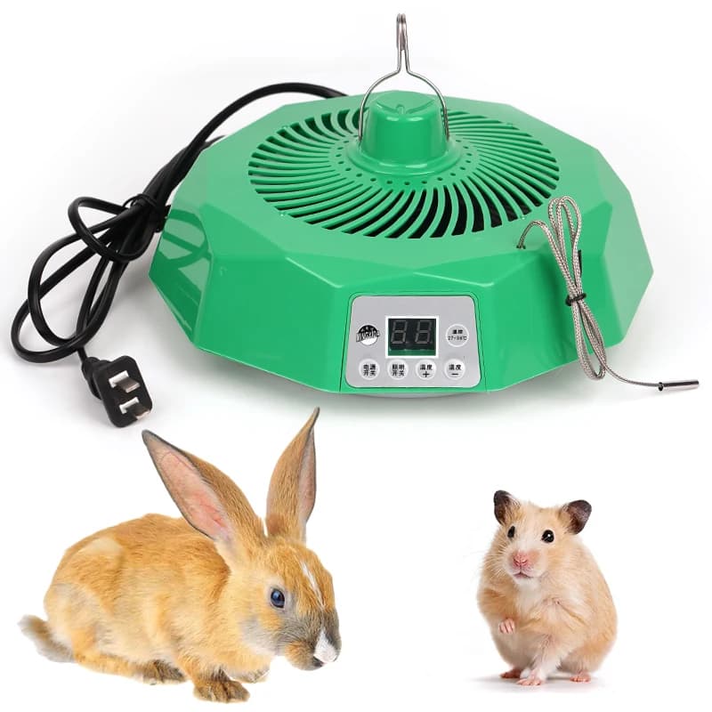 Lampada riscaldante intelligente per animali domestici Luce calda per animali da fattoria Controllo della temperatura per animali Aria condizionata Riscaldamento Incubatrice per allevamento di pollame