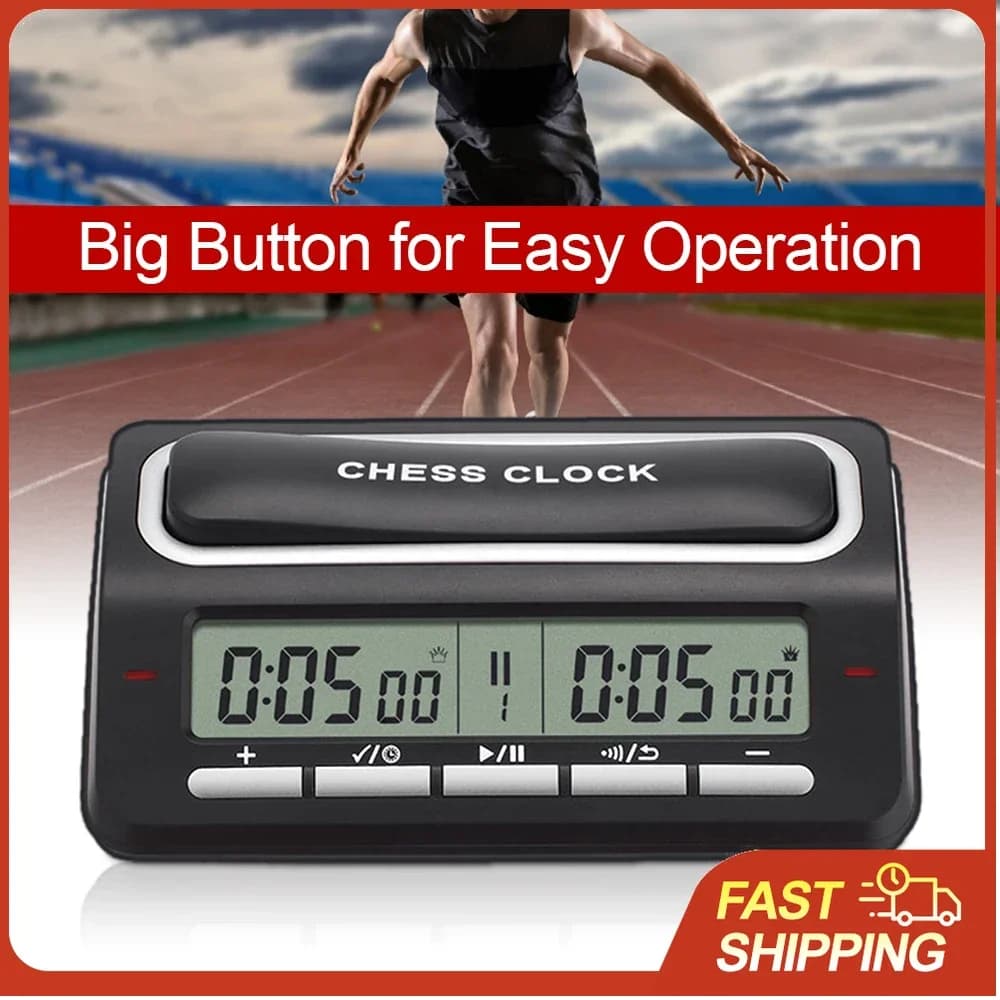 Orologio Digitale per Scacchi con 39 Timer Preimpostati, Conto alla Rovescia e Bonus Delay per Giochi Internazionali di Go Cinese, per 2 Giocatori, Alimentato USB e a Batteria