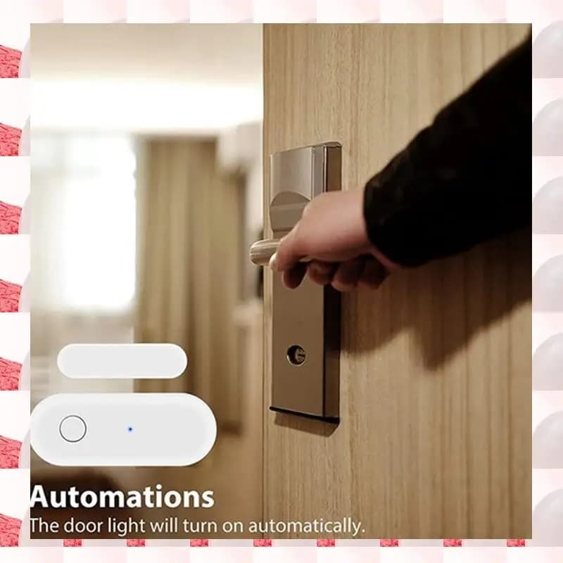 ABGN Sensore porta intelligente Sensore finestra wireless Wifi Notifica messaggio in tempo reale Compatibile con Alexa Google Assistant