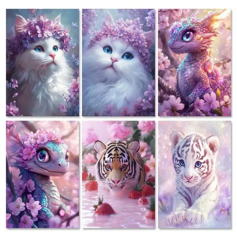 RUOPOTY Cornice Pittura Fai Da Te Per Numero Per Adulti Gatto Animali Moderna Immagine di Arte Della Parete Con Numeri Dipinti A Mano Per La Arte Della Parete