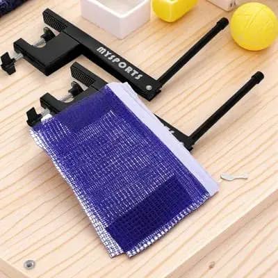Set Universale Portatile di Rete e Pali per Ping Pong, Design in Rete Elastica per Qualsiasi Tavolo Standard, Controllo Migliorato della Palla