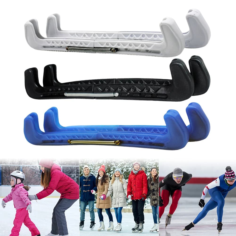 Ice Skate Blade Cover Ice Skate Guard Adjustable Skate Walking Blade Guard Protective for Ice Skating Figure Skates Hockey