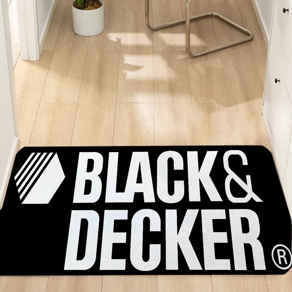 Tappeto per tappetino da bagno Tappetino per corridoio sul pavimento Nero Decker Cose to the Room Tappeto Accessori moderni per la decorazione della casa