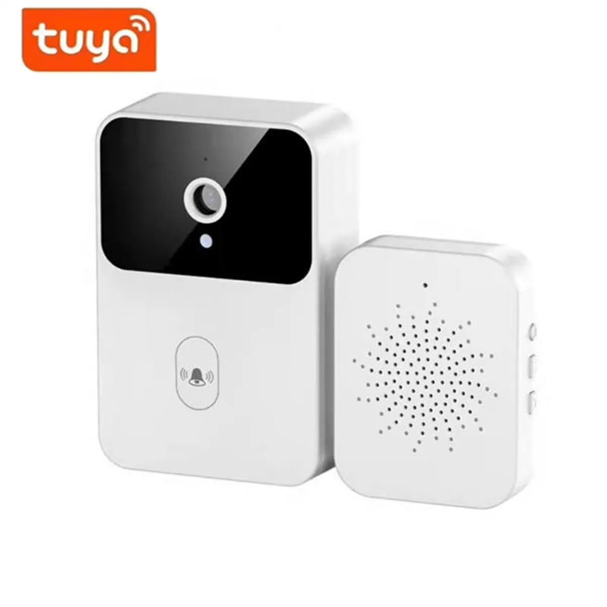 Campanello senza fili WiFi Tuya Telecamera HD esterna Campanello Visione notturna Video citofono Cambio vocale per monitor di sicurezza domestica