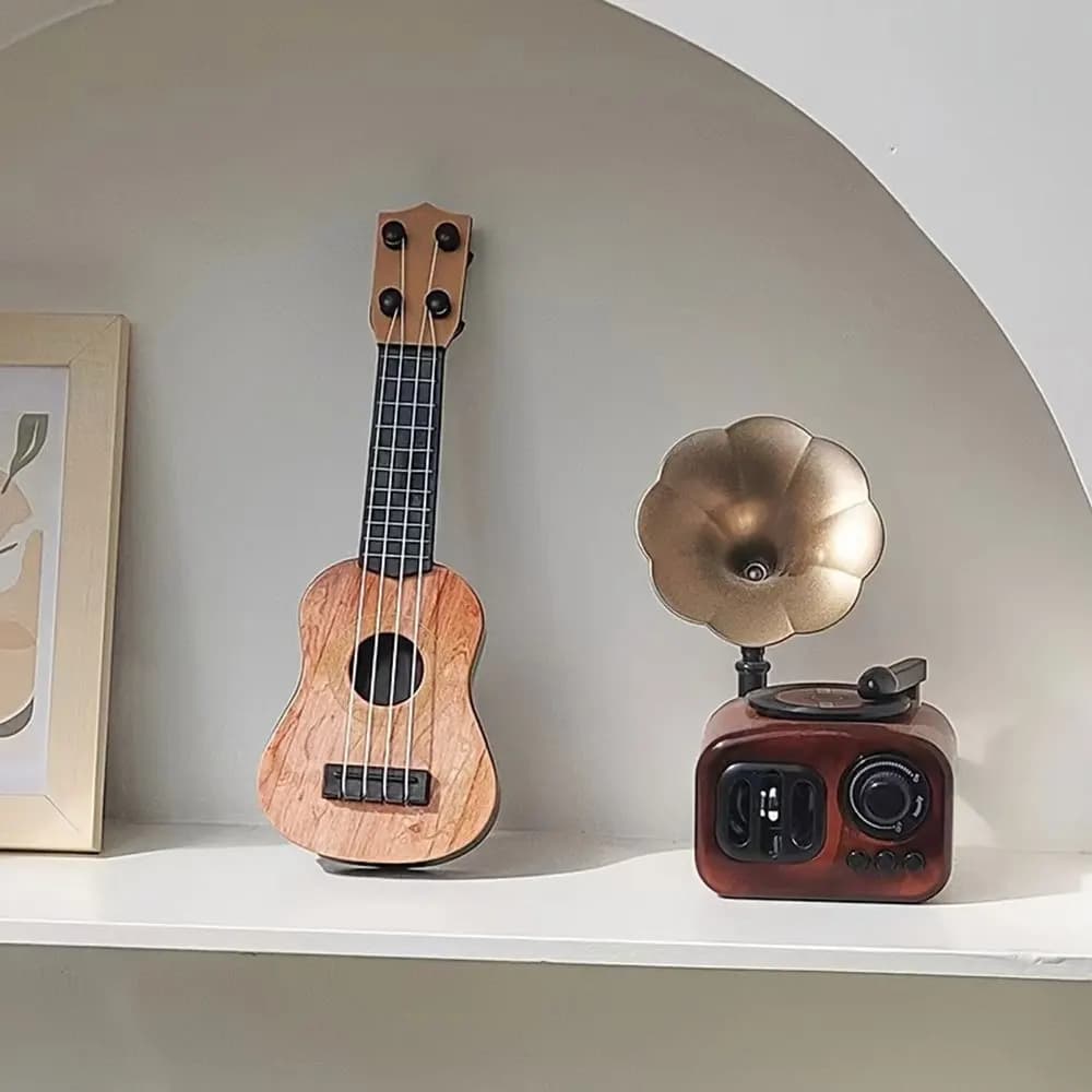 Mini 4-String Classical Ukulele Guitar Toy Musical Instrument for Kids Children Beginners Early Education Small Guitar
