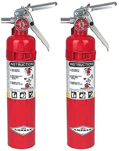 Estintore a polvere chimica ABC da 2,5 libbre con staffa a parete, confezione da 2 per la sicurezza di casa e ufficio