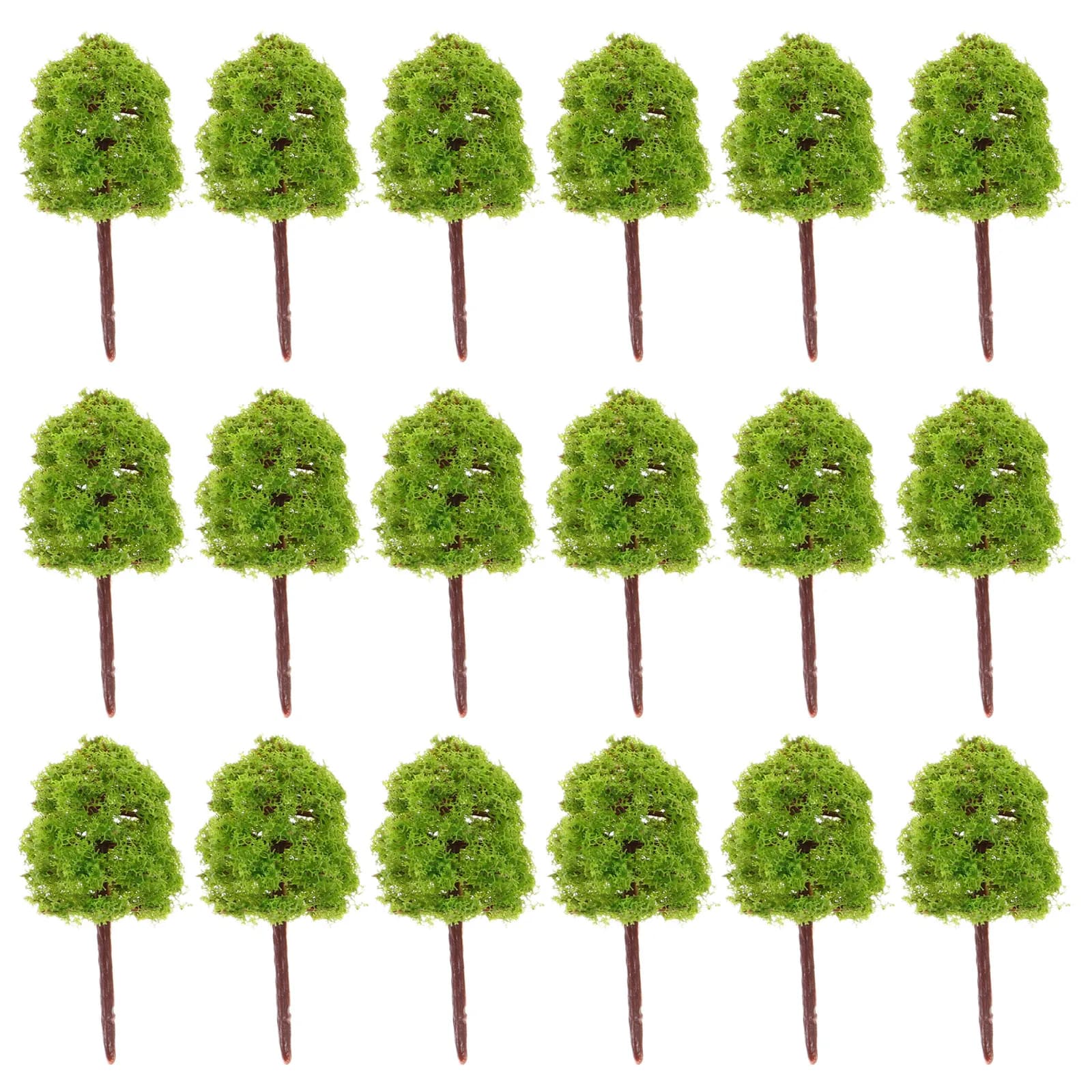 20Pcs Fake Trees Realistic Miniature Plant Decoration for DIY Garden Micro Landscape Train Layout Small Artificial Trees