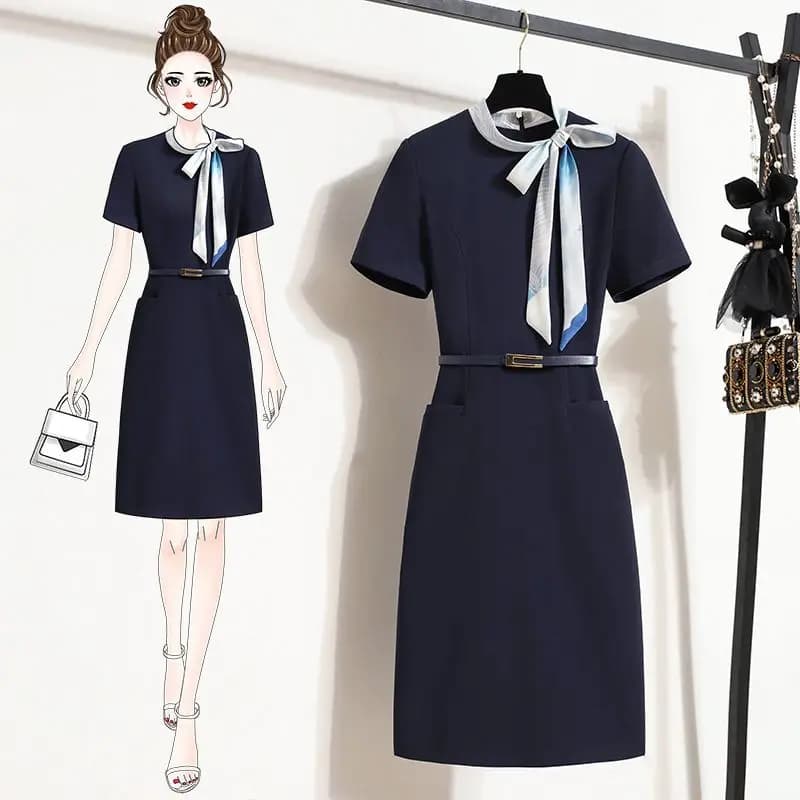 Abbigliamento Professionale per Hostess, Receptionist di Hotel di Lusso, Saloni di Bellezza, Uffici Vendite, Divisa da Lavoro Femminile alla Moda