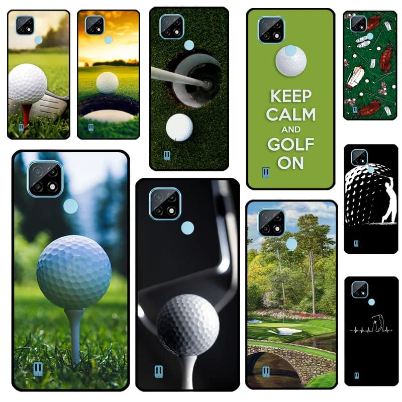 Custodia Sport Golf Ball per Realme C35 C71 C75 C65 C55 C63 C61 C53 C67 10 11 12 13 14 15 Pro Plus GT6 GT7 Pro