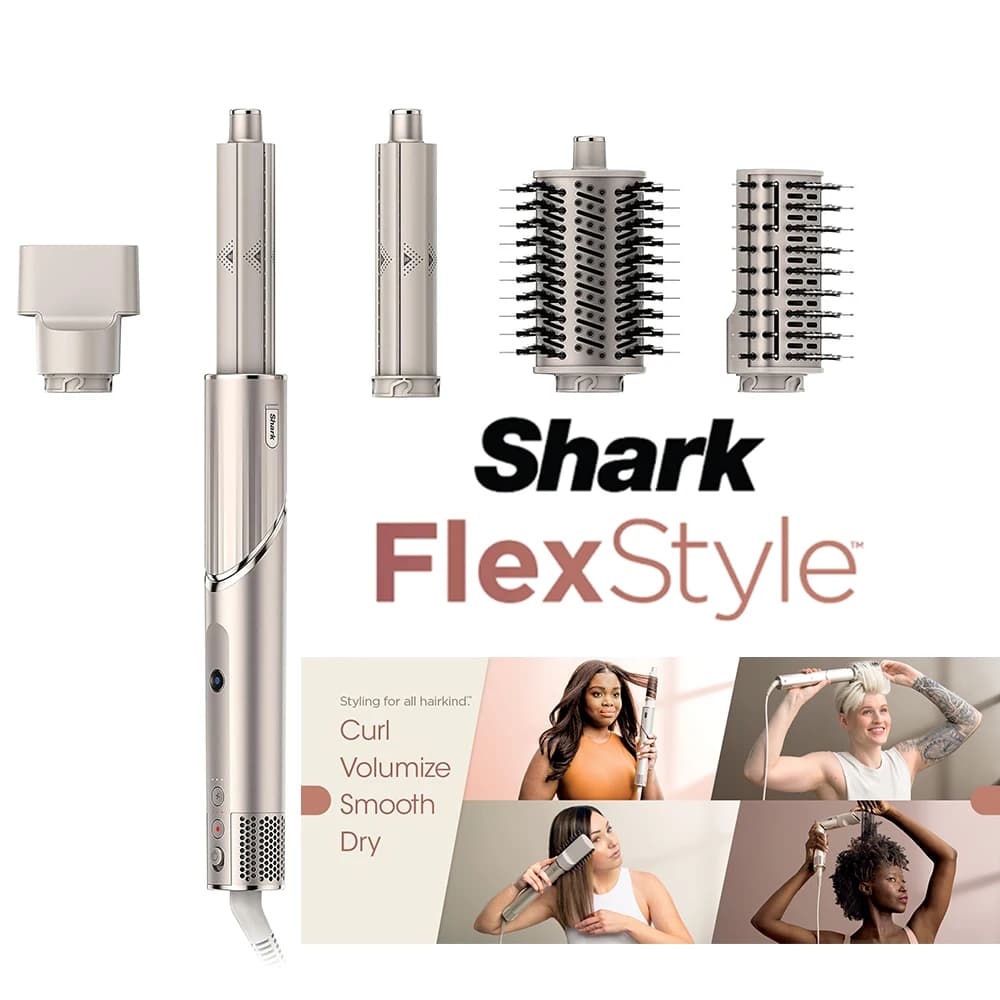 Shark FlexStyle HD430 Hair dryer and Styler 5-in-1 to Negative Ions, Airwrap Brush and Multi-Styler with Automatic Hairpins