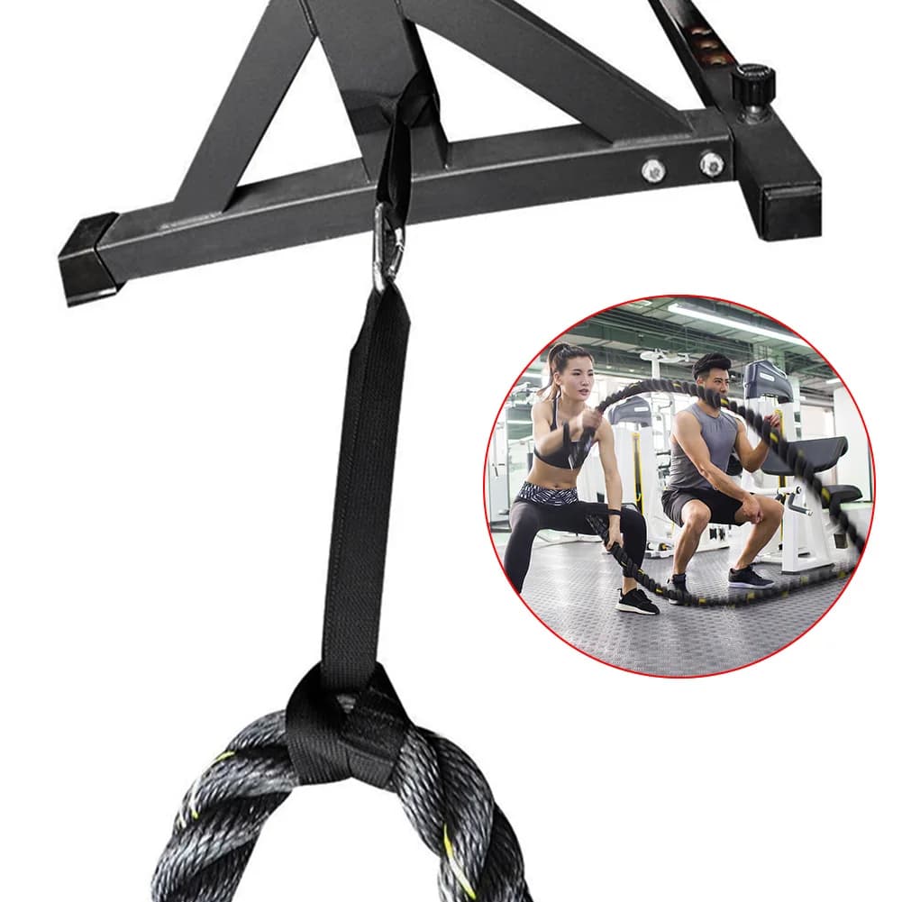 2 pezzi cinghia di ancoraggio per corda da battaglia nylon rinforzato resistente installazione facile e veloce allenamento in palestra accessori crossfit attrezzatura muscolare